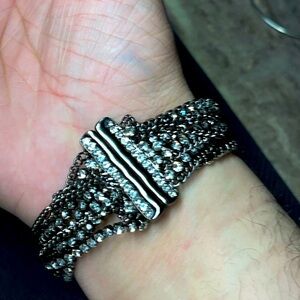 Interwoven crystal bracelet